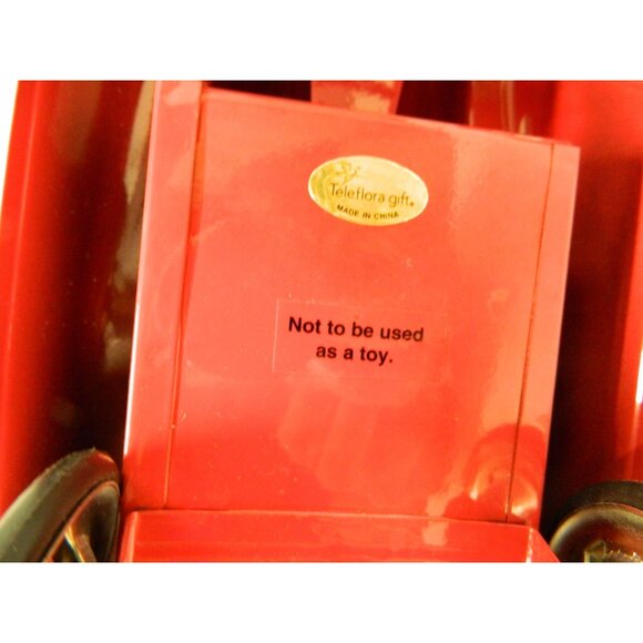 Christmas Farm Decor Red Metal Pedal Car "The Chief" Fire Truck Dept. Flower Pot - Picture 9 of 11